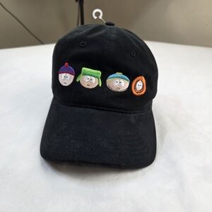 South Park 2017 Black Hat Adjustable Cap Stan Kyle Cartman Kenny Embroidered